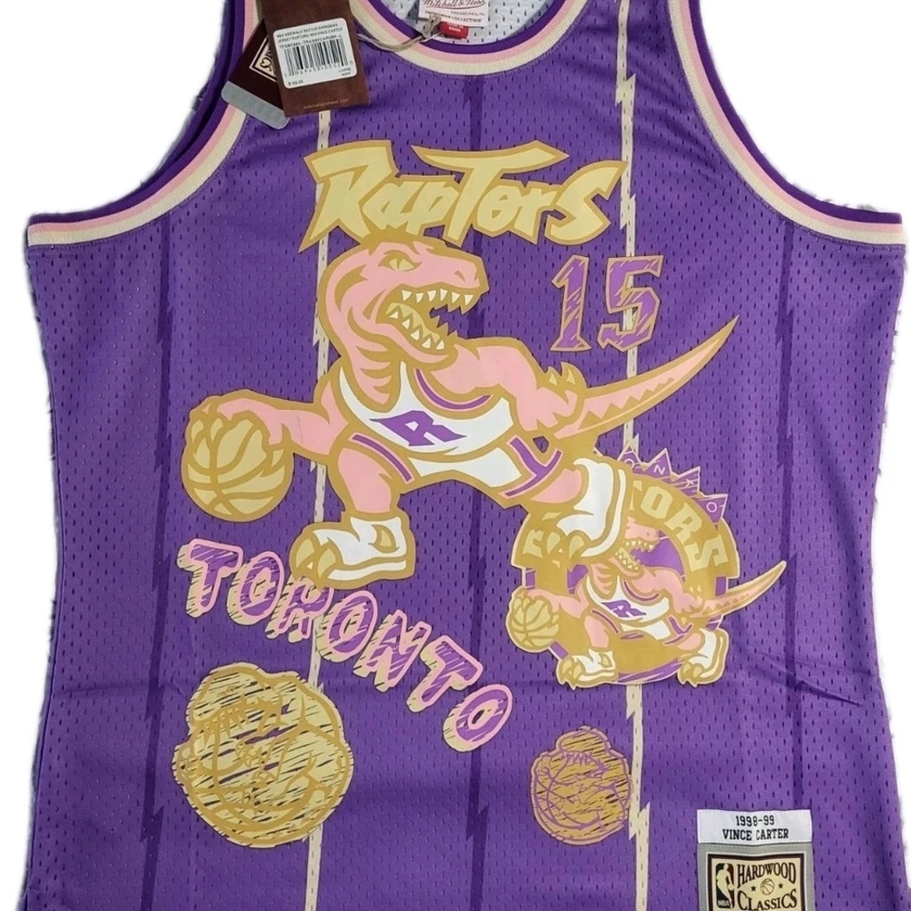NEW VINCE CARTER Mitchell & Ness Toronto Raptors NBA Swingman Jersey 1998-99, Lg